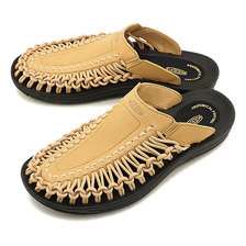 KEEN MEN UNEEK SLIDE Lark/Black 1020803画像