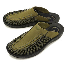 KEEN MEN UNEEK SLIDE Dark Olive/Black 1020802画像