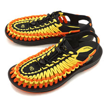 KEEN MEN UNEEK FLAT Vibrant Yellow/Flame 1020796画像