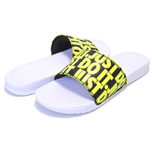 NIKE BENASSI JDI PRINT white/volt-black 631261-103画像