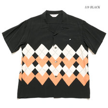 STAR OF HOLLYWOOD HIGH DENSITY RAYON S/S OPEN SHIRT "ARGYLE" SH38129画像