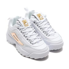 FILA DISRUPTOR 2 HARDWARE WOMENS WHITE/METALIC GOLD/WHITE F0334-0141画像