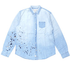 RHC Ron Herman &times; Frank & Eileen DRIP PAINT L/S SHIRT INDIGO画像