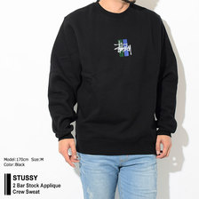 STUSSY 2 Bar Stock Applique Crew Sweat 118316画像