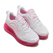 NIKE W AIR MAX 720 WHITE/PINK RISE-LASER FUCHSIA AR9293-103画像