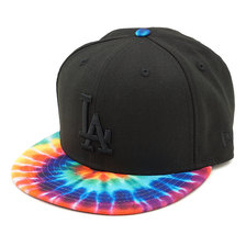 NEW ERA 9FIFTY カラータイダイ ロサンゼルス・ドジャース ブラック &times; ブラック タイダイバイザー 11901193画像