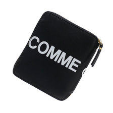 COMME des GARCONS Huge Logo Bi-fold Wallet BLACK画像