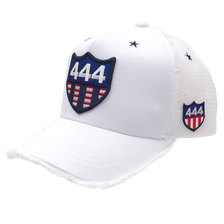 YOSHINORI KOTAKE DESIGN 444LOGO 星条旗柄 MESH CAP WHITE画像