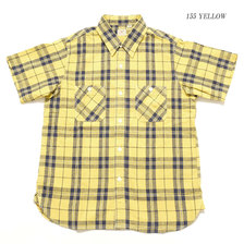 SUGAR CANE L 55%/C 45% MADRAS CHECK S/S WORK SHIRT SC38159画像