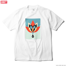 OBEY RECYCLED ORGANIC TEE "OBEY GEOMETRIC FLOWER" (WHITE)画像