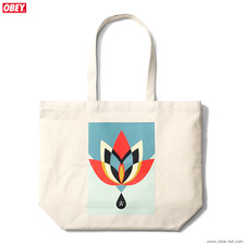 OBEY TOTE BAG "OBEY GEOMETRIC FLOWER" (NATURAL)画像