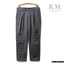 RICCARDO METHA 2019SS 2 TUCK TROUSERS CHECK MADE IN ITALY画像