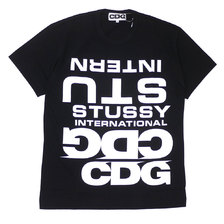 CDG COMME des GARCONS &times; STUSSY T-SHIRT BLACK画像