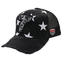 YOSHINORI KOTAKE DESIGN 7LOGO SILVER CAMO柄 STAR MESH CAP BLACK画像