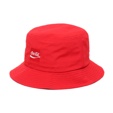 COCA COLA by ATMOS LAB NYLON BUCKET HAT RED AL19S-HG02-RED画像