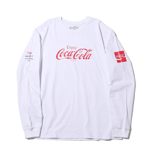 COCA COLA by ATMOS LAB LOGO LS TEE WHITE AL19S-PL01-WHT画像