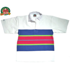 BARBARIAN S/S RSE08 BOLD MOUNTIANEER RUGBY JERSEY white x marine apple x rose画像