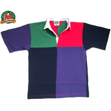 BARBARIAN S/S RSE06 RUGBY JERSEY pine x red x navy x purple画像