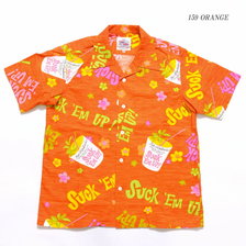 Duke Kahanamoku S/S COTTON OPEN SHIRT "SUCK'EM UP!" DK38084画像