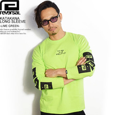 reversal KATAKANA LONG SLEEVE -LIME GREEN- RV19SS024G画像