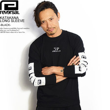 reversal KATAKANA LONG SLEEVE -BLACK- RV19SS024B画像