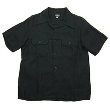BLACK SIGN Linen Herringbone Double Front Sports Shirt BSSL-19108B画像