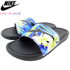 NIKE WMNS BENASSI JDI PRINT Black/White/Game Royal 618919-029画像