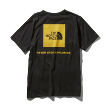 THE NORTH FACE S/S SQUARE LOGO TEE BLACK × TNF YELLOW NT31957-KY画像