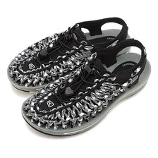 KEEN WOMEN UNEEK FLAT Black/Gray 1020798画像