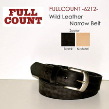 FULLCOUNT WILD LEATHER NARROW BELT 6212画像