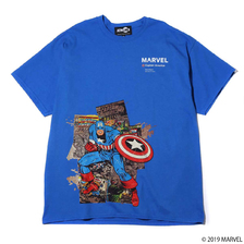 MARVEL x ATMOS LAB TEE CAPTAIN AMERICA BLUE AL19S-PT03-BLE画像