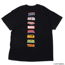 MARVEL x ATMOS LAB TEE LOGO BLACK AL19S-PT06-BLK画像