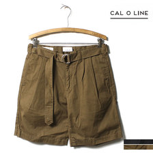 CAL O LINE 2TUCK CHINO SHORTS WITH BELT MADE IN JAPAN CL191-107BT画像