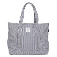 APPLEBUM Hickory Stripe Big Totebag NAVY画像