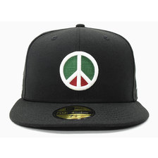 STUSSY &times; NEW ERA Peace Sign Fitted Ballcap 131877画像