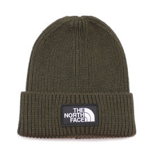 THE NORTH FACE LOGO BOX CUFFED BEANIE GREEN画像