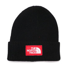 THE NORTH FACE LOGO BOX CUFFED BEANIE BLACK画像