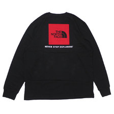 THE NORTH FACE L/S RED BOX HEAVYWEIGHT CREW BLACK RED画像