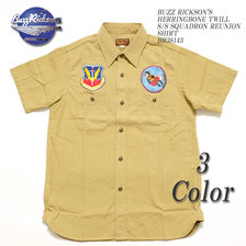 Buzz Rickson's HERRINGBONE TWILL S/S SQUADRON REUNION SHIRT BR38143画像