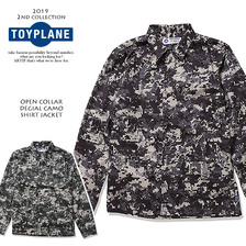 TOYPLANE OPEN COLLAR DEGIAL CAMO SHIRT JACKET TP19-NSH02画像