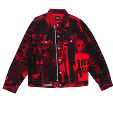 Supreme &times; Jean Paul Gaultier Fuck Racism Trucker Jacket RED画像