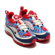 NIKE W AIR MAX 98 SMMT WHT/BL VD-UNV RD-RFLCT SL AH6799-112画像