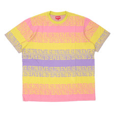 Supreme 19SS Text Stripe Jacquard S/S Top YELLOW画像