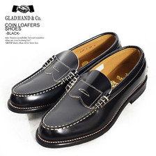 GLAD HAND &times; REGAL COIN LOAFERS SHOES BLACK画像