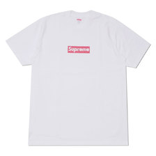 Supreme 19SS 25th Anniversary Swarovski Box Logo Tee WHITE画像