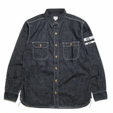 MOMOTARO JEANS 家紋ペイント デニムシャツ 05-228画像