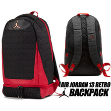 NIKE JORDAN RETRO 13 BACKPACK black/gym red 9A1898-KR5画像