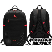 NIKE JORDAN RETRO 6 BACKPACK black/infrared 9A0259-KR6画像
