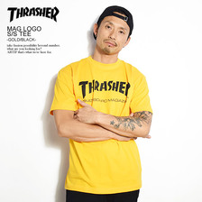 THRASHER MAG LOGO S/S TEE -GOLD/BLACK- TH8101G画像