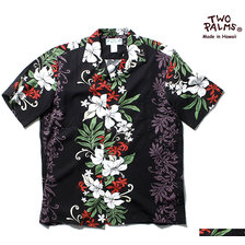 TWO PALMS RAYON ALOHA SHIRTS BLACK PANEL MADE IN USA画像